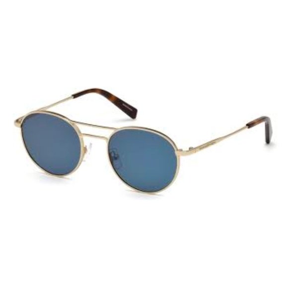 Ermenegildo Zegna Gold Metal Round Sunglasses - Picture 7 of 8